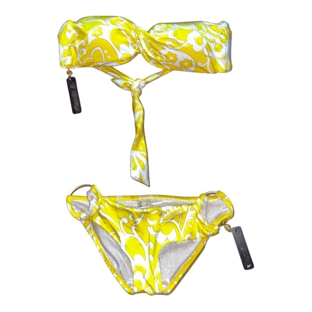 Vitamin A Yellow and White Bikini Swimwear - Picture 2 of 4